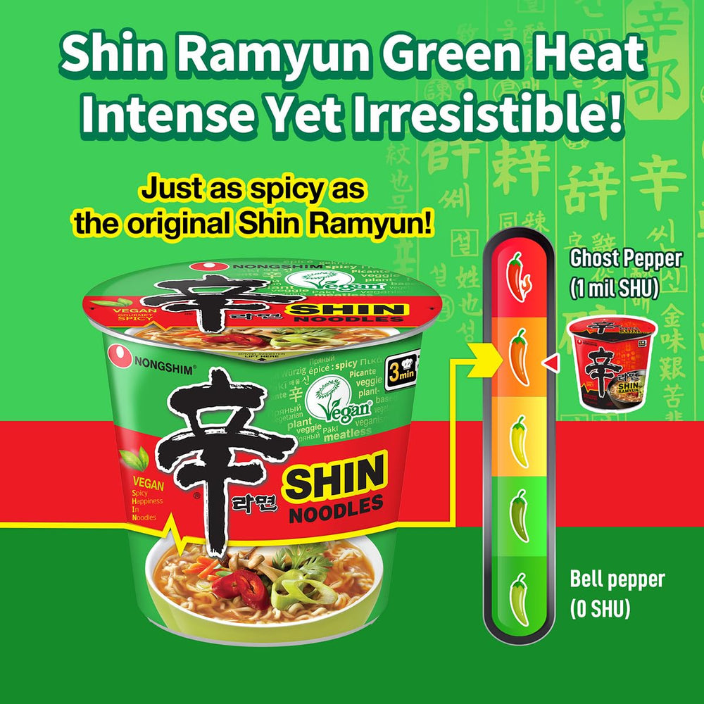 Microwave-ready Shin Ramyun Vegan Cup for quick meals