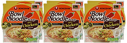 Nongshim Spicy Chicken Noodle Bowl zero trans-fat option for mindful meals