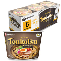 Nongshim Tonkotsu Ramen bowl full of creamy pork broth, ready in minutes.