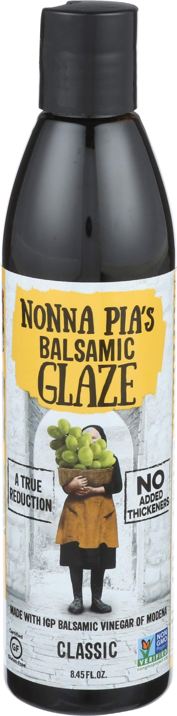 Nonna Pia's Classic Balsamic Glaze bottle for rich drizzle over meals