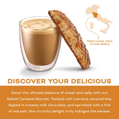 Coffee pairing: biscotti slices beside a mug for a refined break.