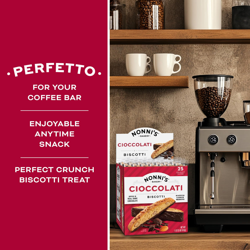 Nonni's individually wrapped packs for fresh, convenient snacking.