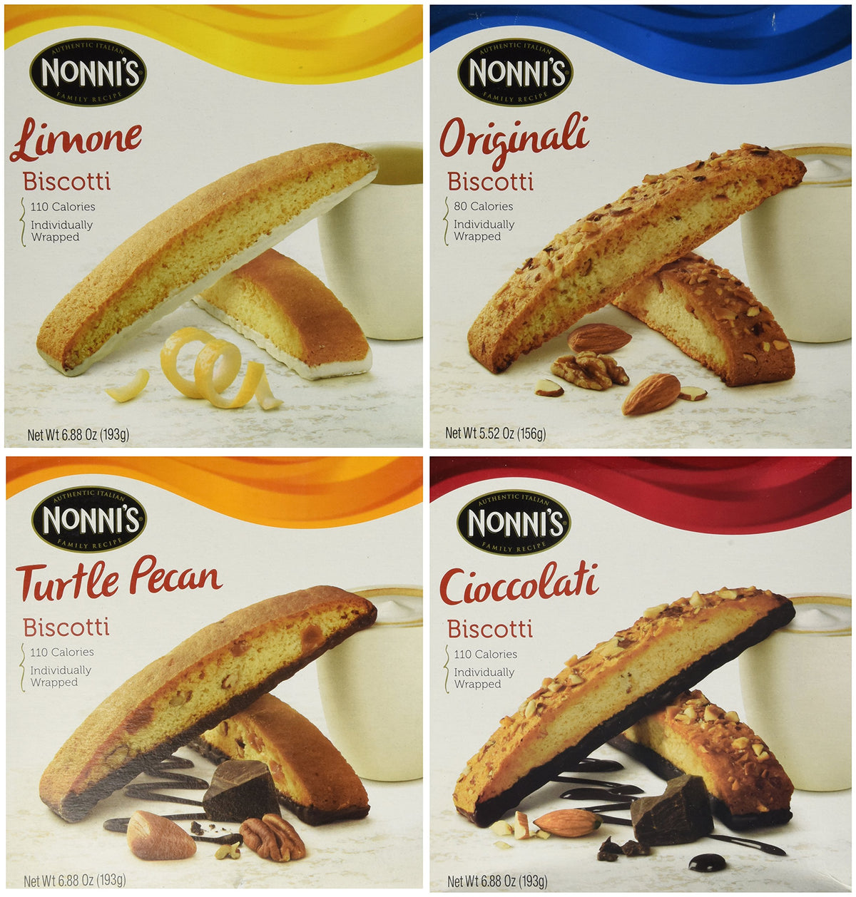 Nonnis biscotti limone box, perfect with coffee and citrus twist.
