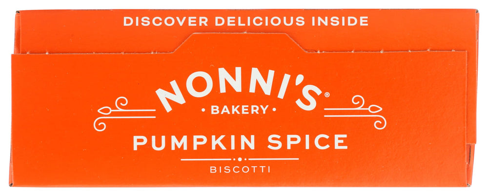 Nonni's Biscotti Pumpkin Spice tea-time snack pairs with tea or cocoa.