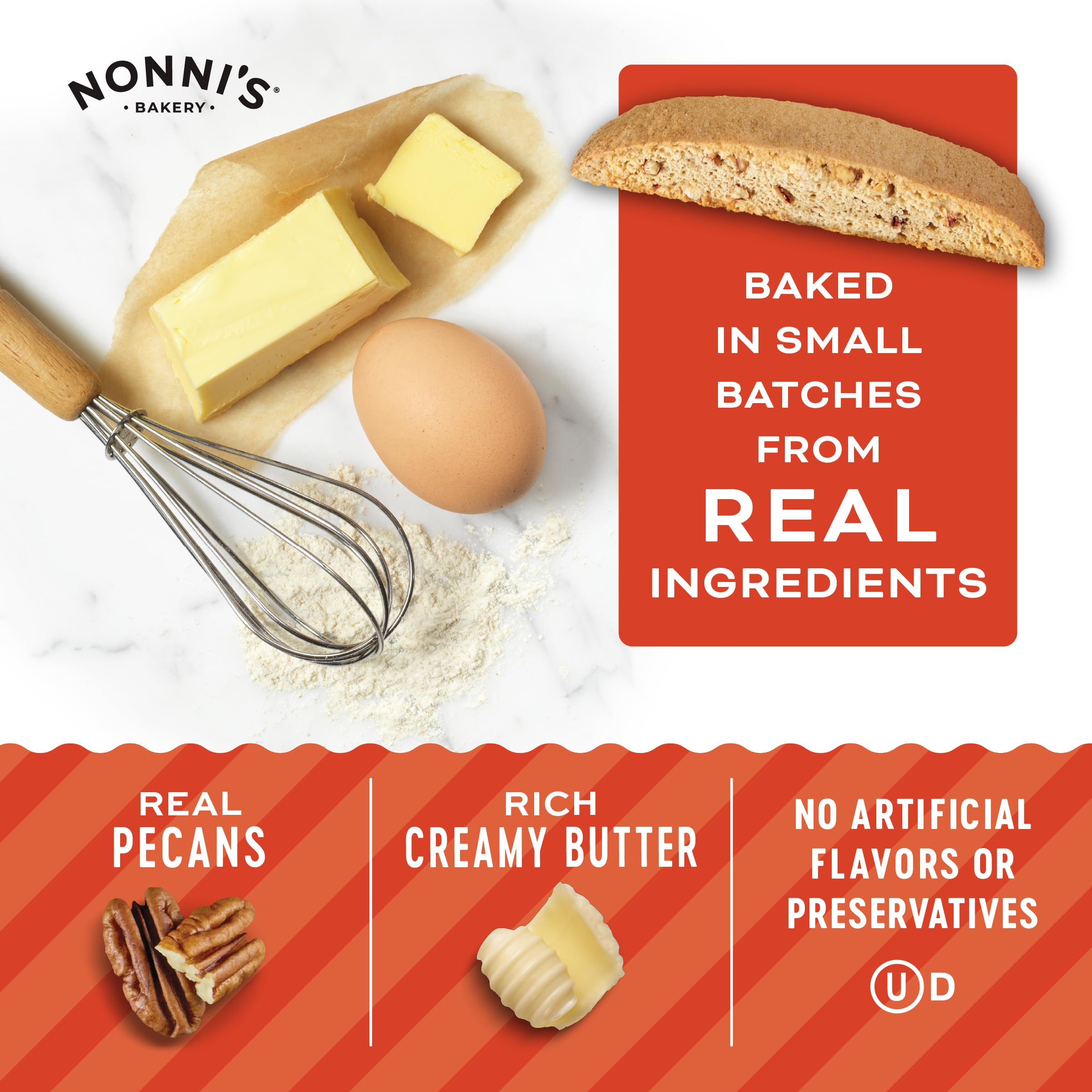 Crisp texture and browned butter notes in Nonni's biscotti.