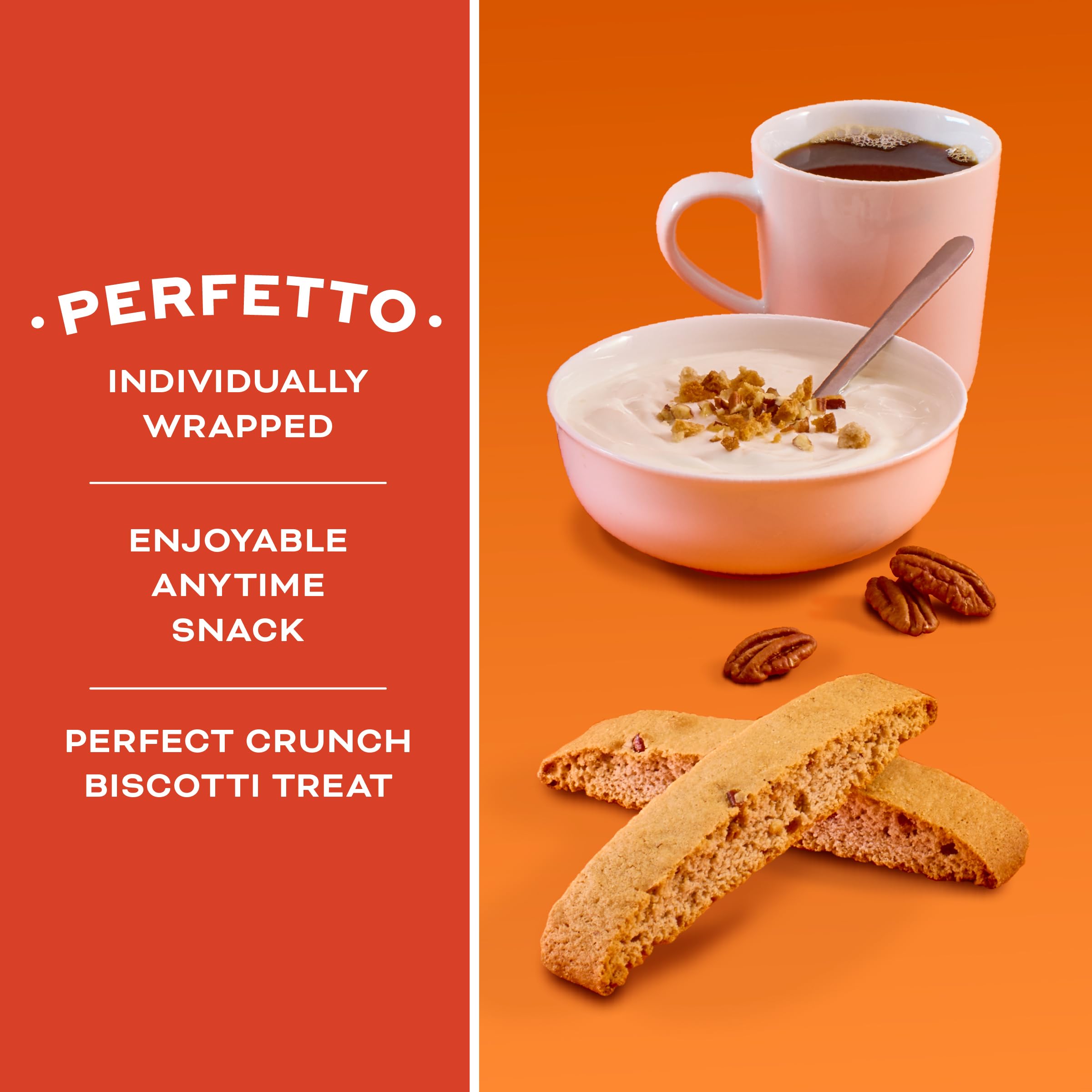 Pairing Nonni's biscotti with coffee for a cozy break.