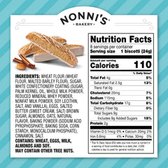 Close-up of oat streusel topping on Nonni's biscotti, rich cinnamon flavor.