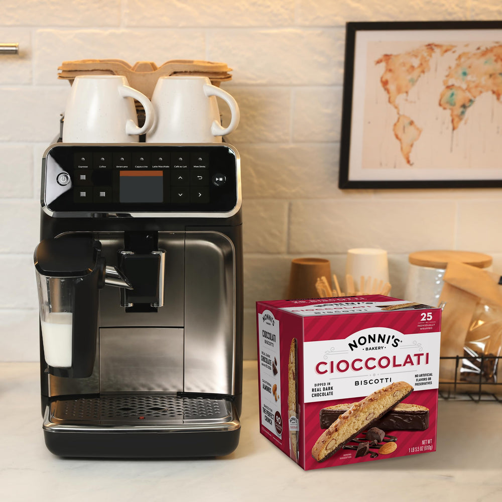 Made in USA; trusted quality in this biscotti tub