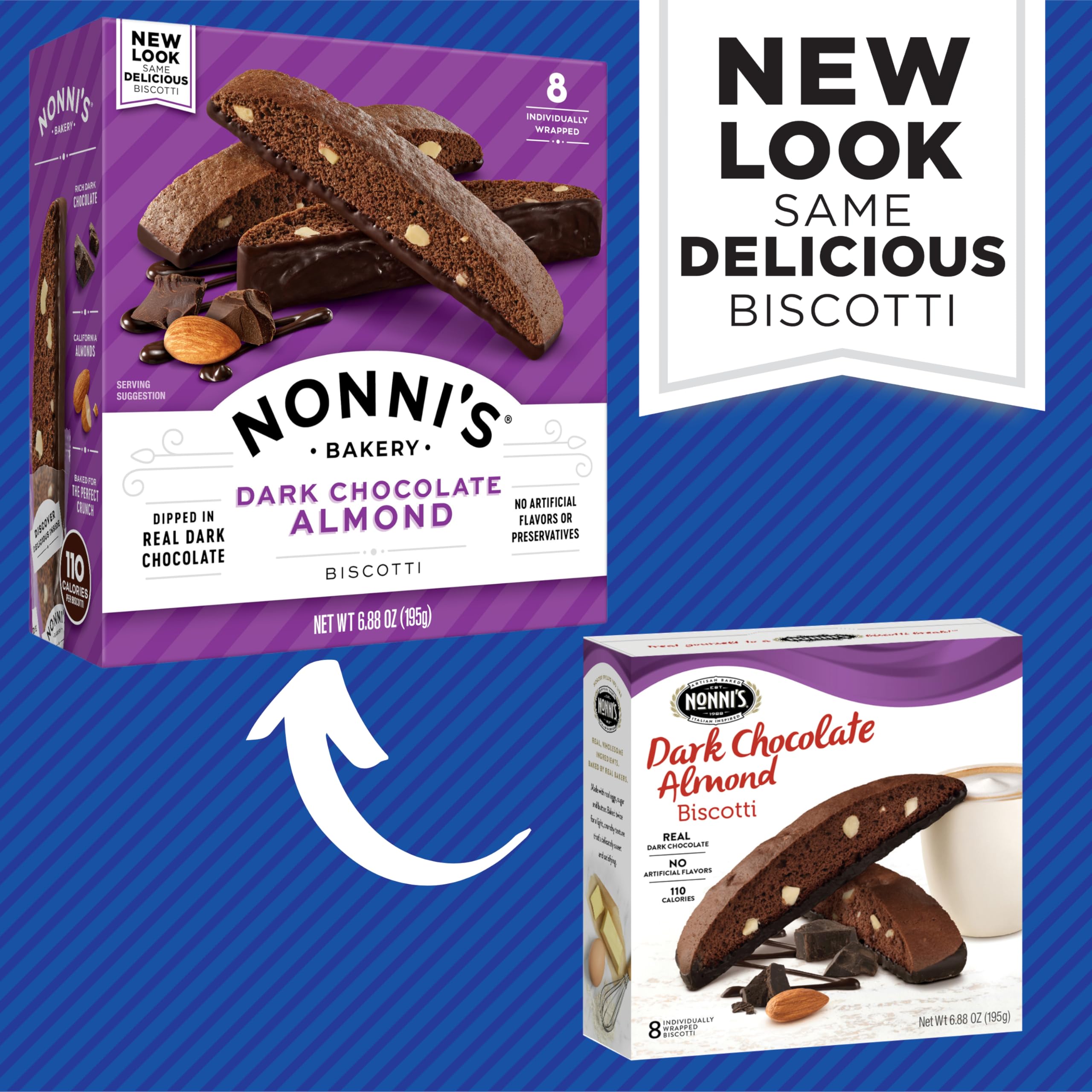Nonni's individually wrapped biscotti preserves freshness for on the go