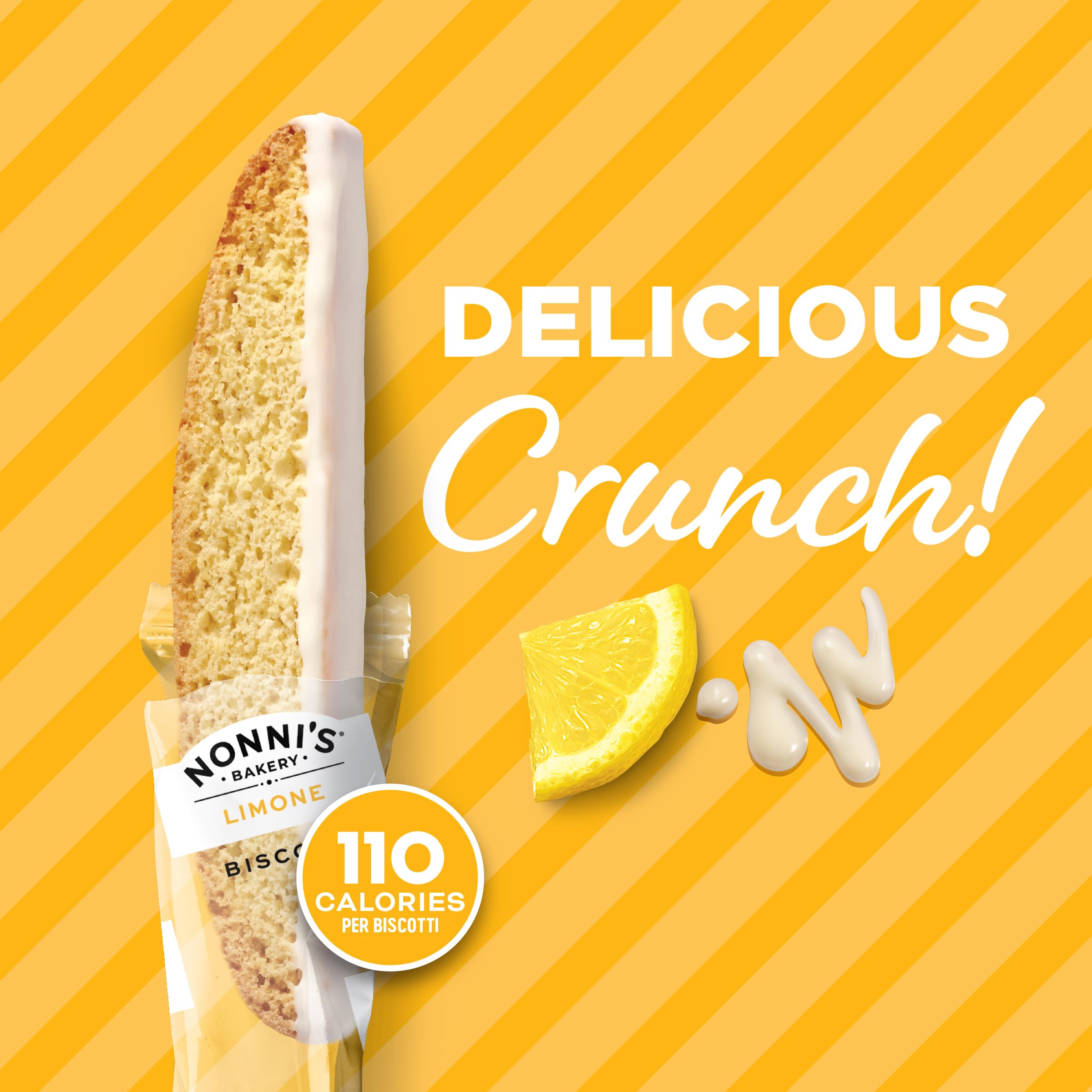 Nonni's Limone biscotti pairs well with coffee or dessert moments