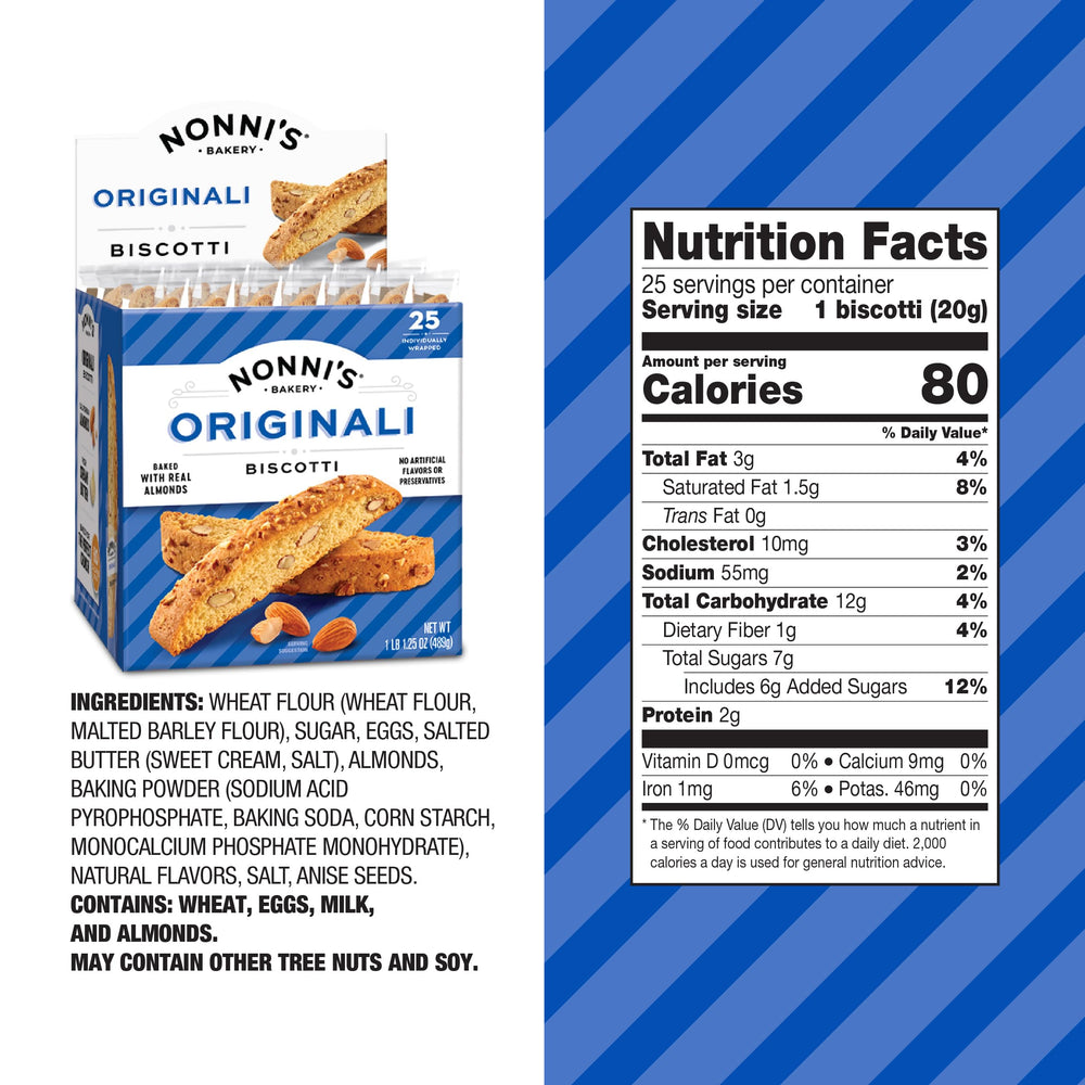 Close-up of almonds in Nonni's biscotti highlighting authentic flavor and quality ingredients.