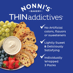 Nonni's THINaddictives cranberry cookies bring tart sweetness to your coffee break.