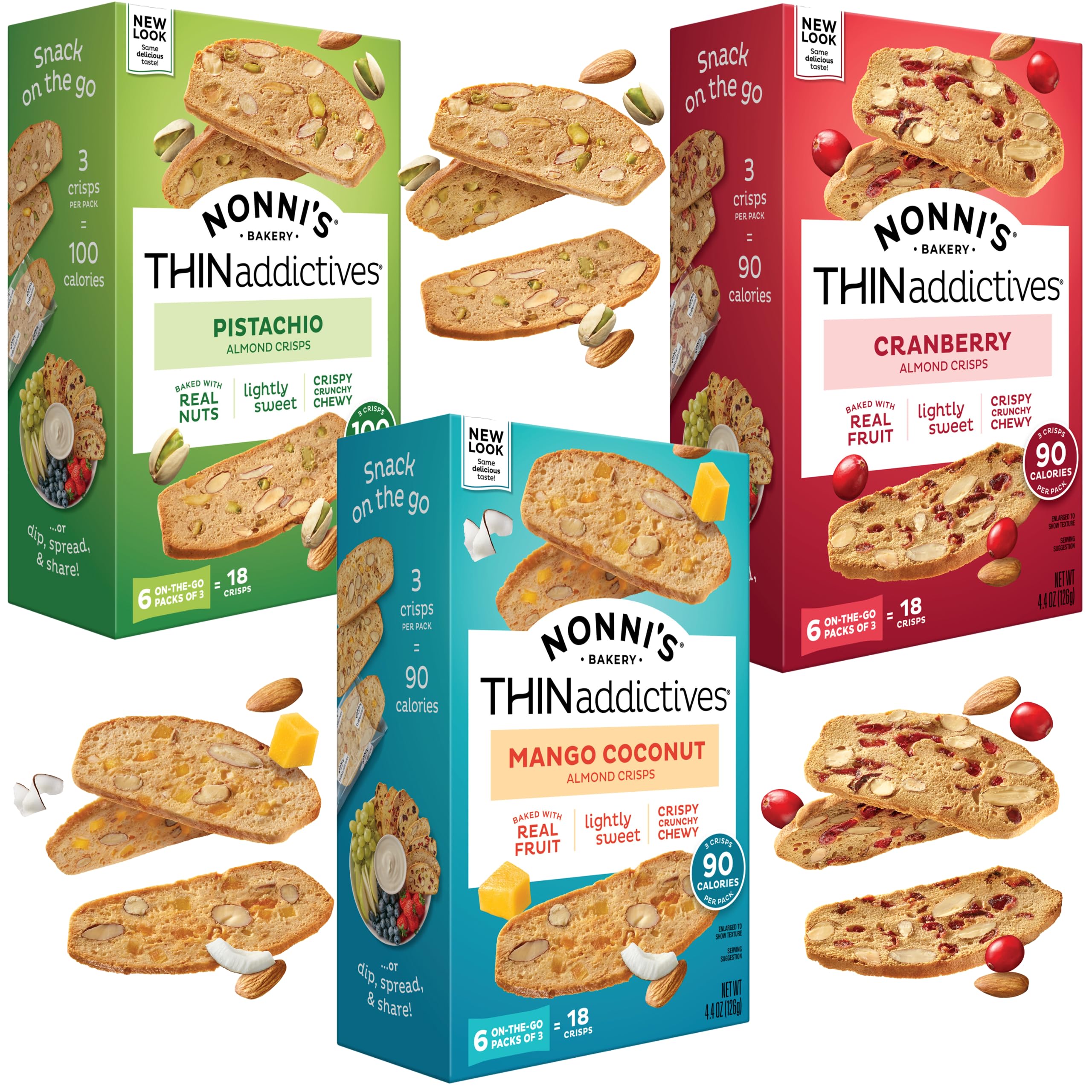 Nonni's THINaddictives mango coconut cookies, crisp and coffee-friendly.