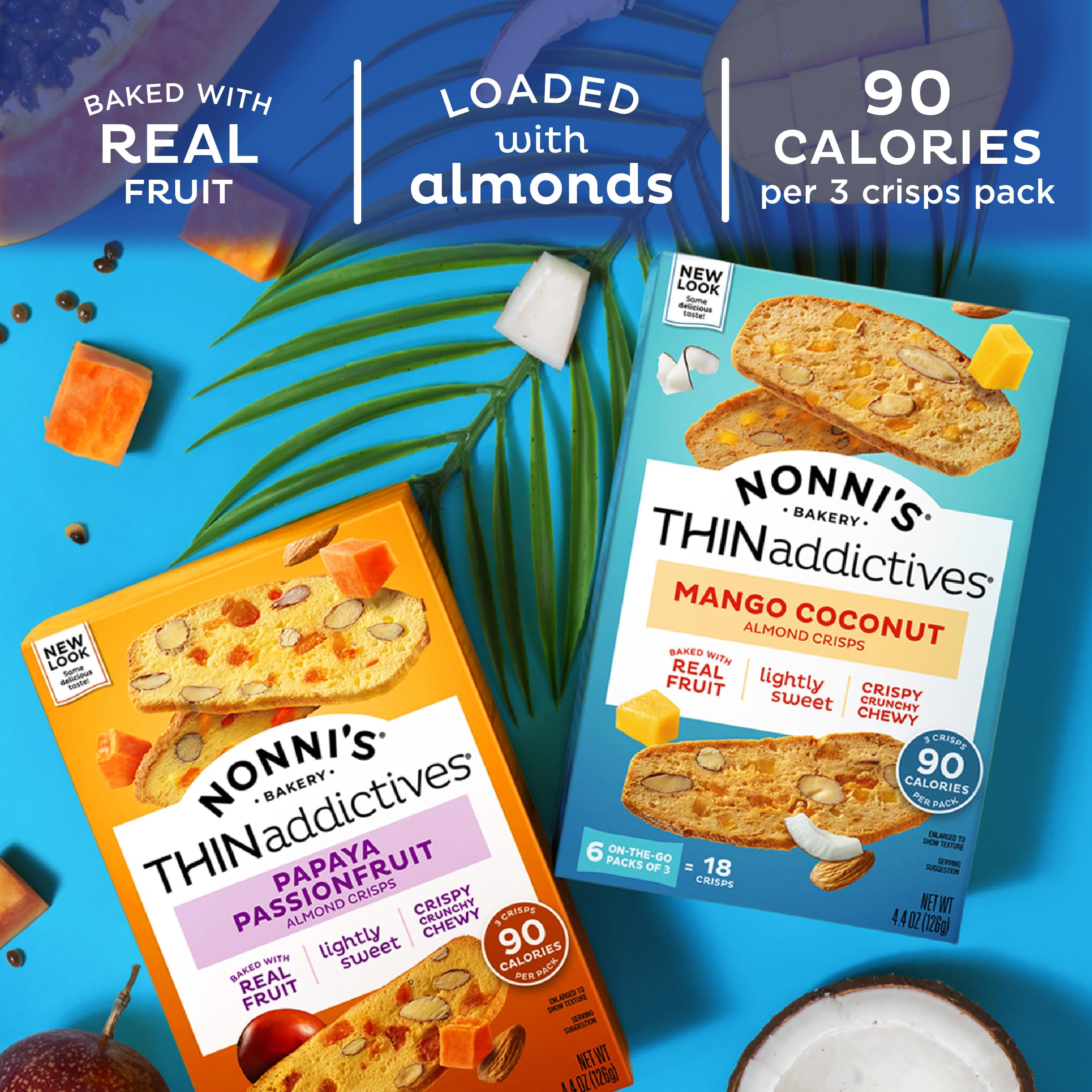 Nonni's THINaddictives papaya passionfruit cookies pair well with coffee or yogurt.