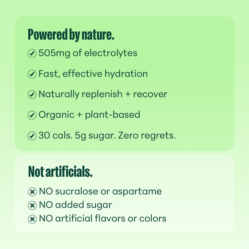NOOMA Organic Electrolyte chocolate mint label graphic communicates organic promise