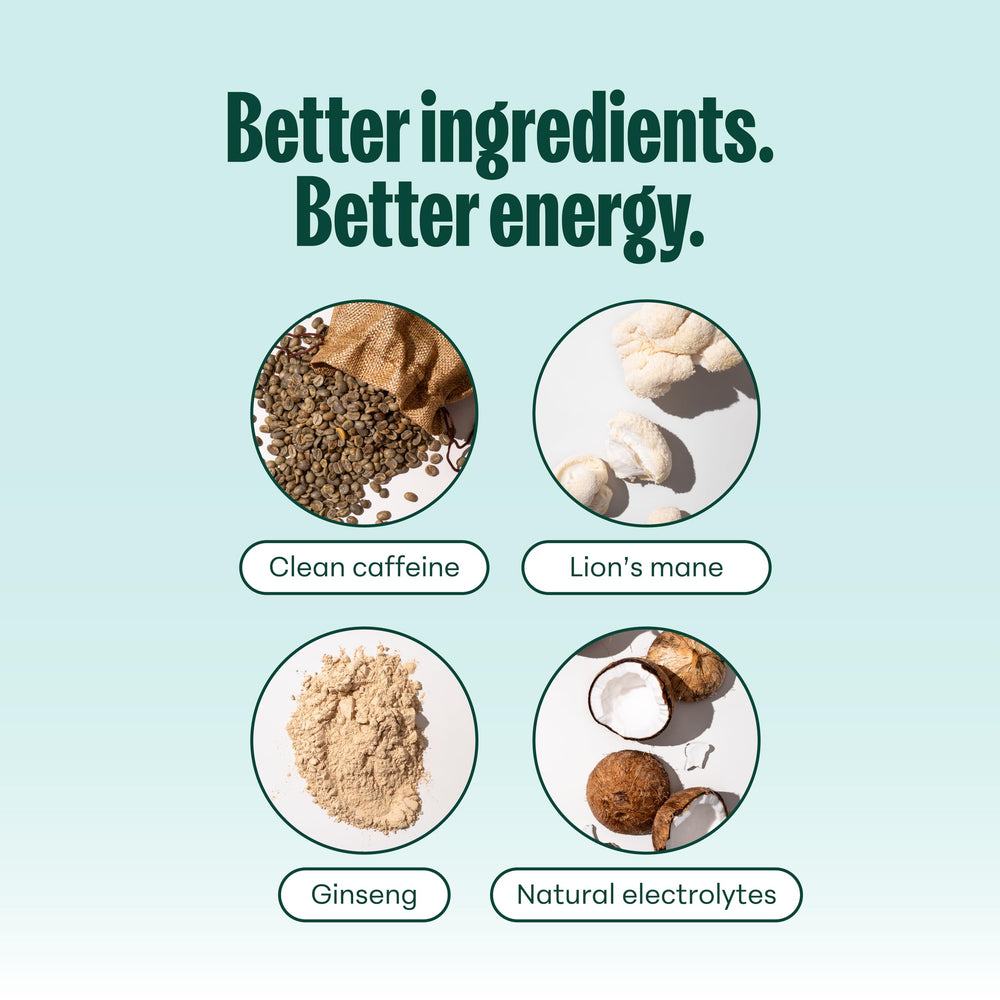 NOOMA Tangerine energy can with plant-based sweeteners and no artificial ingredients.