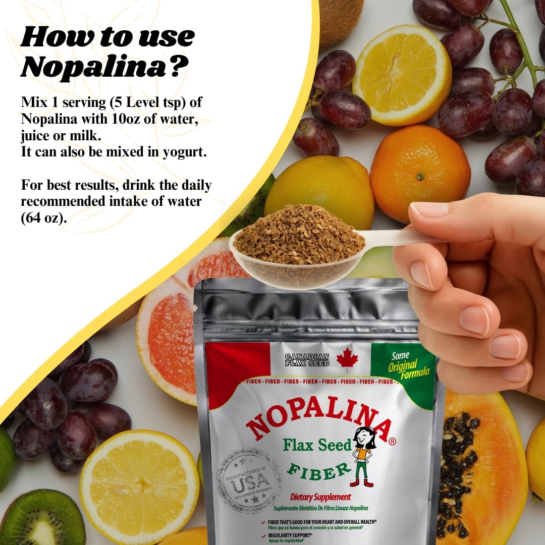 Nopalina in a cup ready to mix with liquid for a quick fiber boost