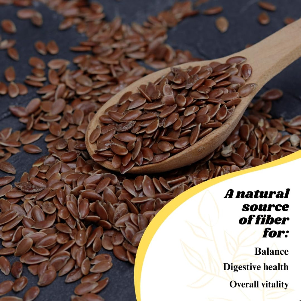 Close-up of flaxseed, psyllium, oats and bran components in Nopalina