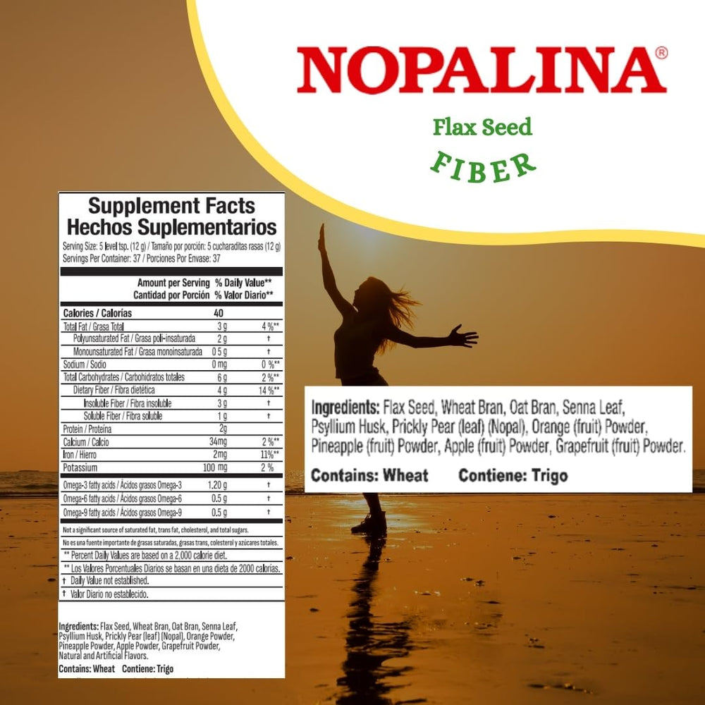 Nopalina fiber blend close-up showing soluble and insoluble fibers