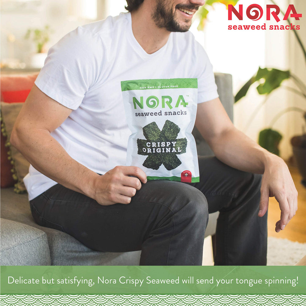 NORA premium Korean nori signals high-quality, authentic ocean-inspired flavor.