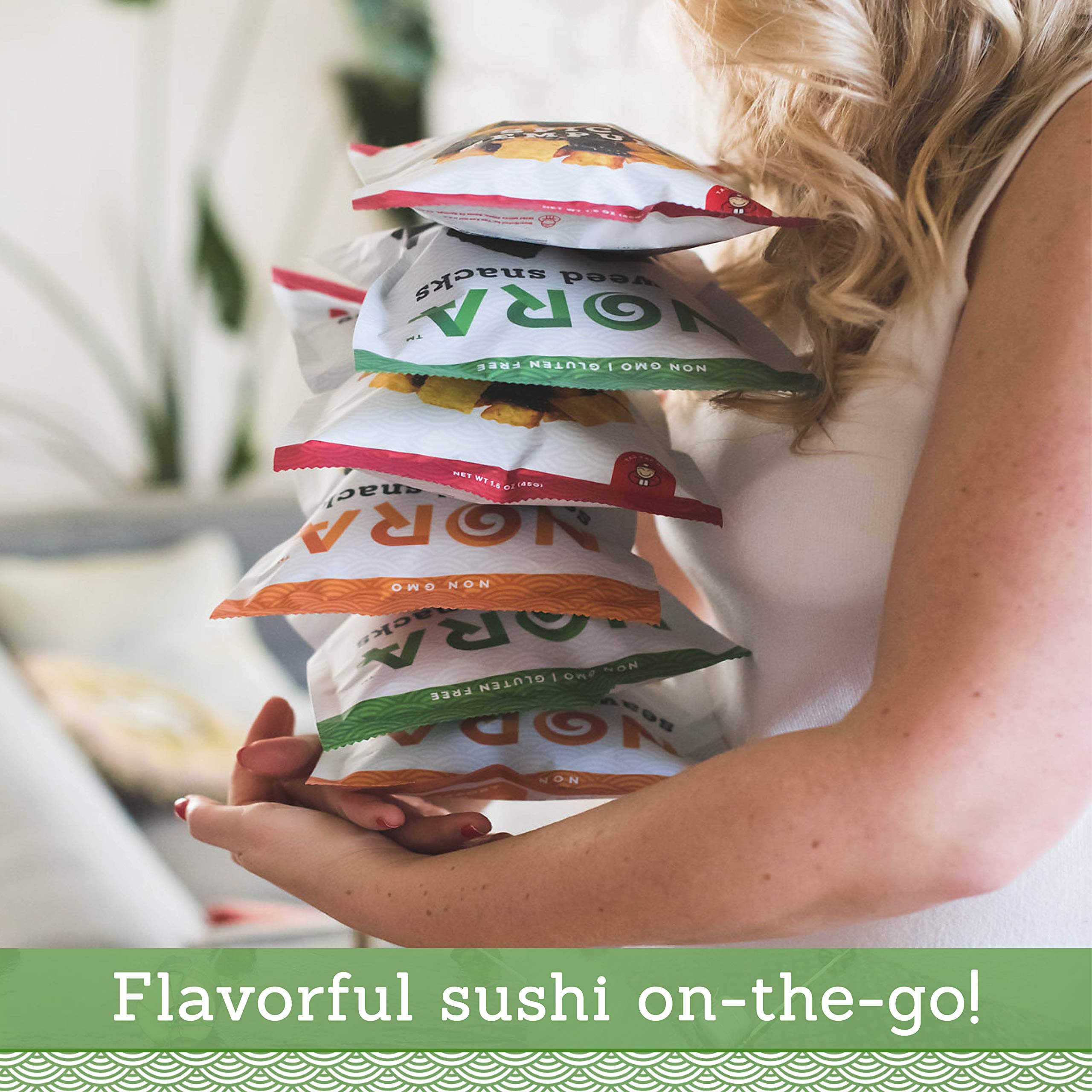 Nora Seaweed Closeup Texture – crisply roasted sheets highlighting premium Korean nori.