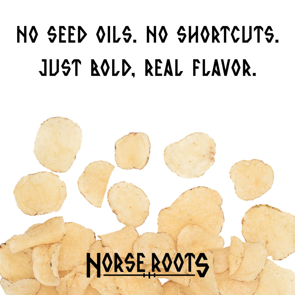 Norse Roots Berserker Sea Storm & Pepper bag close-up for crave-worthy crunch