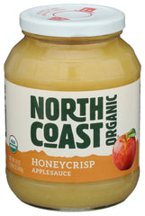 North Coast Honeycrisp Apple Sauce jar front view for easy on-the-go snacking