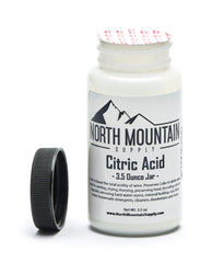 Close-up of North Mountain Supply citric acid powder for cleaning and canning tasks.
