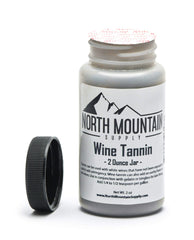 North Mountain Supply WT-2oz Wine Tannin label image highlights earthy notes for red wines.