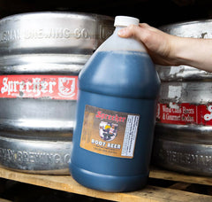 Northwestern Extract Sprecher Root Beer brew kettle scene highlighting artisanal preparation.