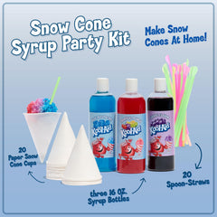 Nostalgia Kool-Aid Grape snow cone syrup pour for colorful cones