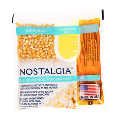 Nostalgia movie theater style popcorn packets for easy at-home cinema experience.