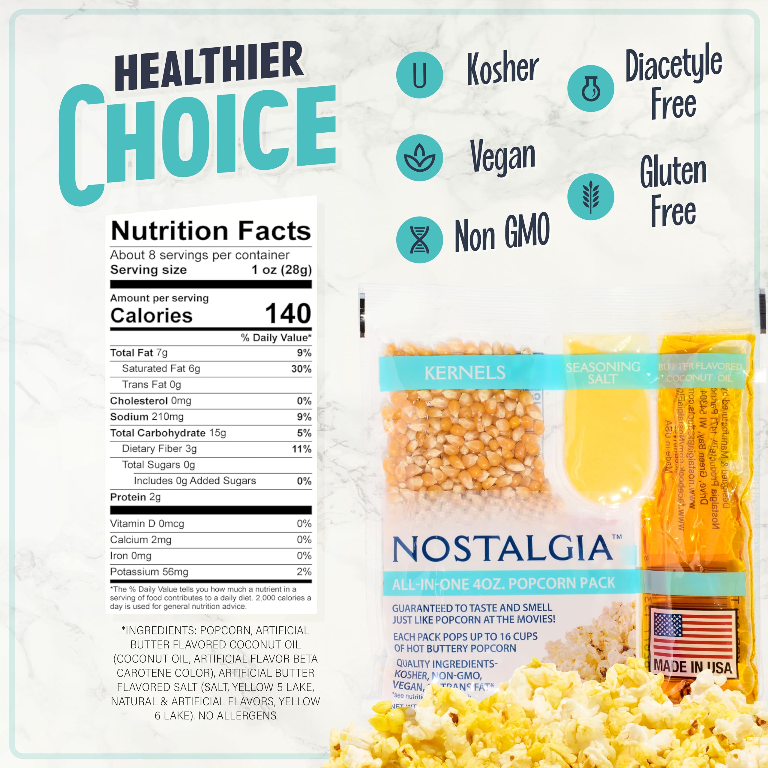 Nostalgia popcorn kettle compatibility with 4 oz or larger machines.
