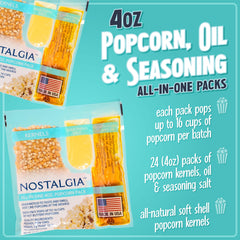 Nostalgia Theater Pack pre-portioned kernels ready to pop.