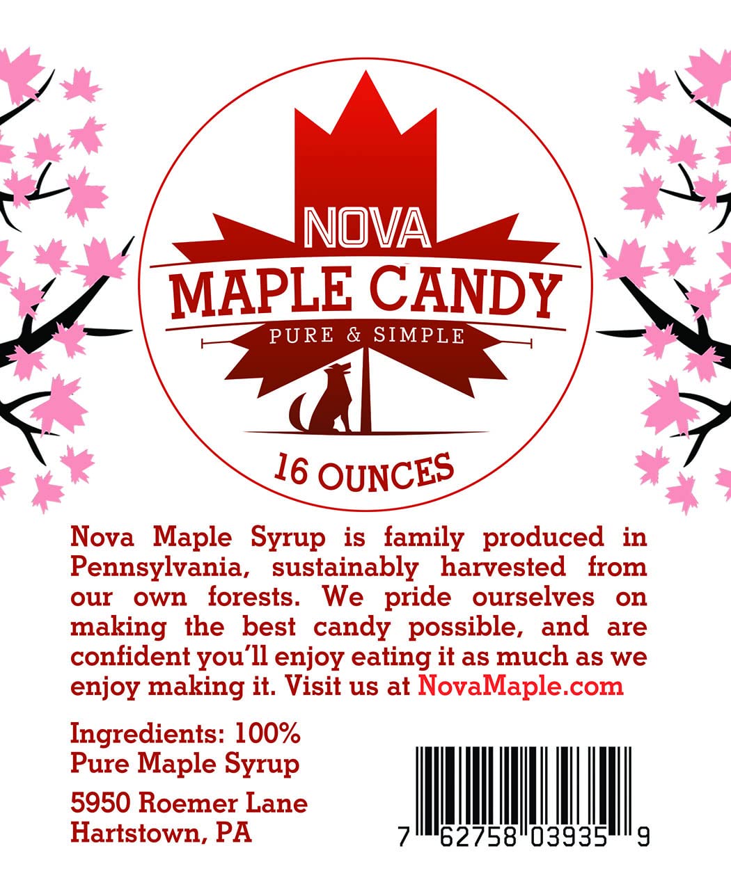 Nova Maple Candy unopened bag storage demonstrates shelf life guidance.