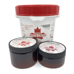 Nova Maple Cream scoop reveals smooth consistency ideal for spreading.