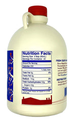 Nova Maple Syrup gallon label closeup highlights Grade A quality and USA production.