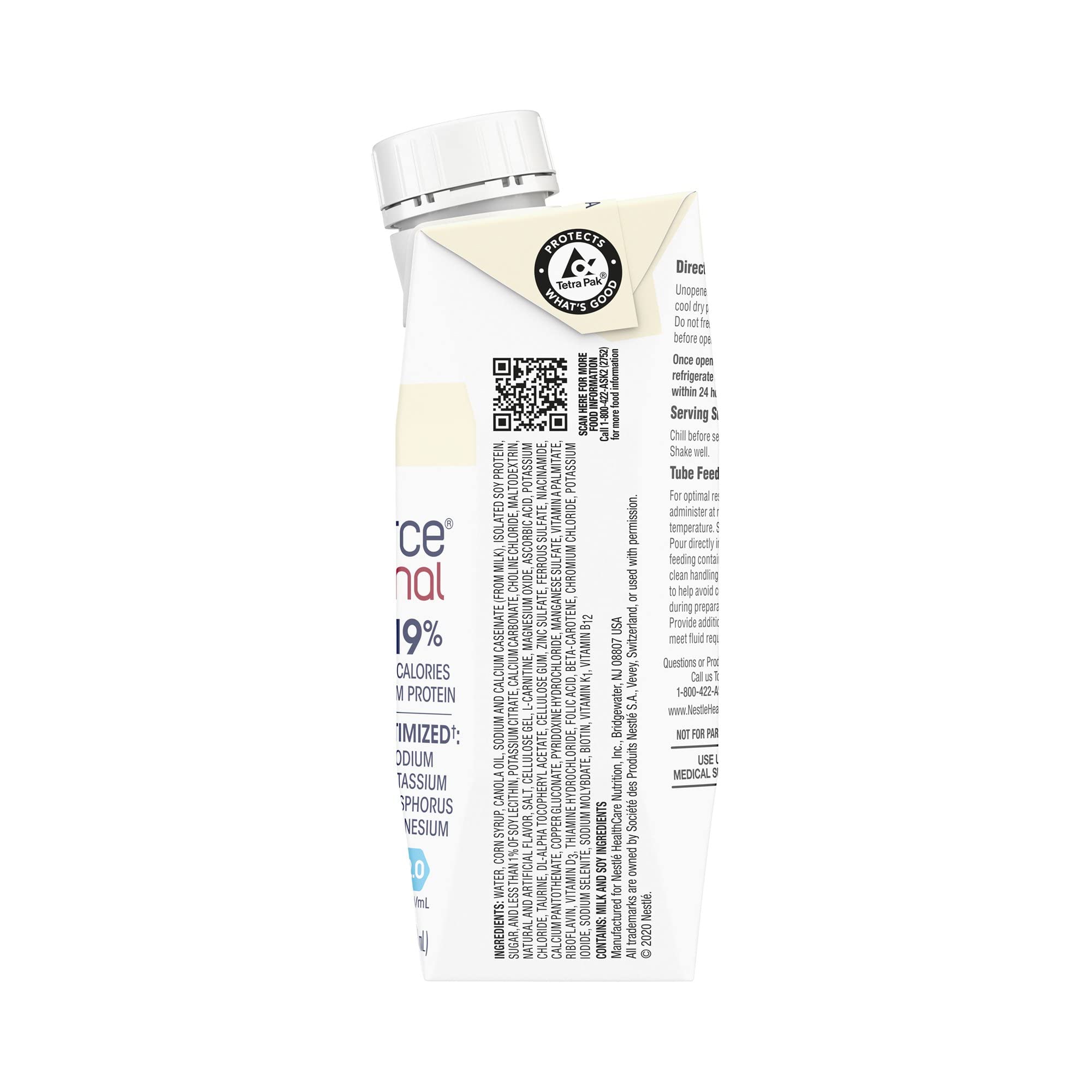 Novasource renal carton vanilla packaging featuring convenient nutrition