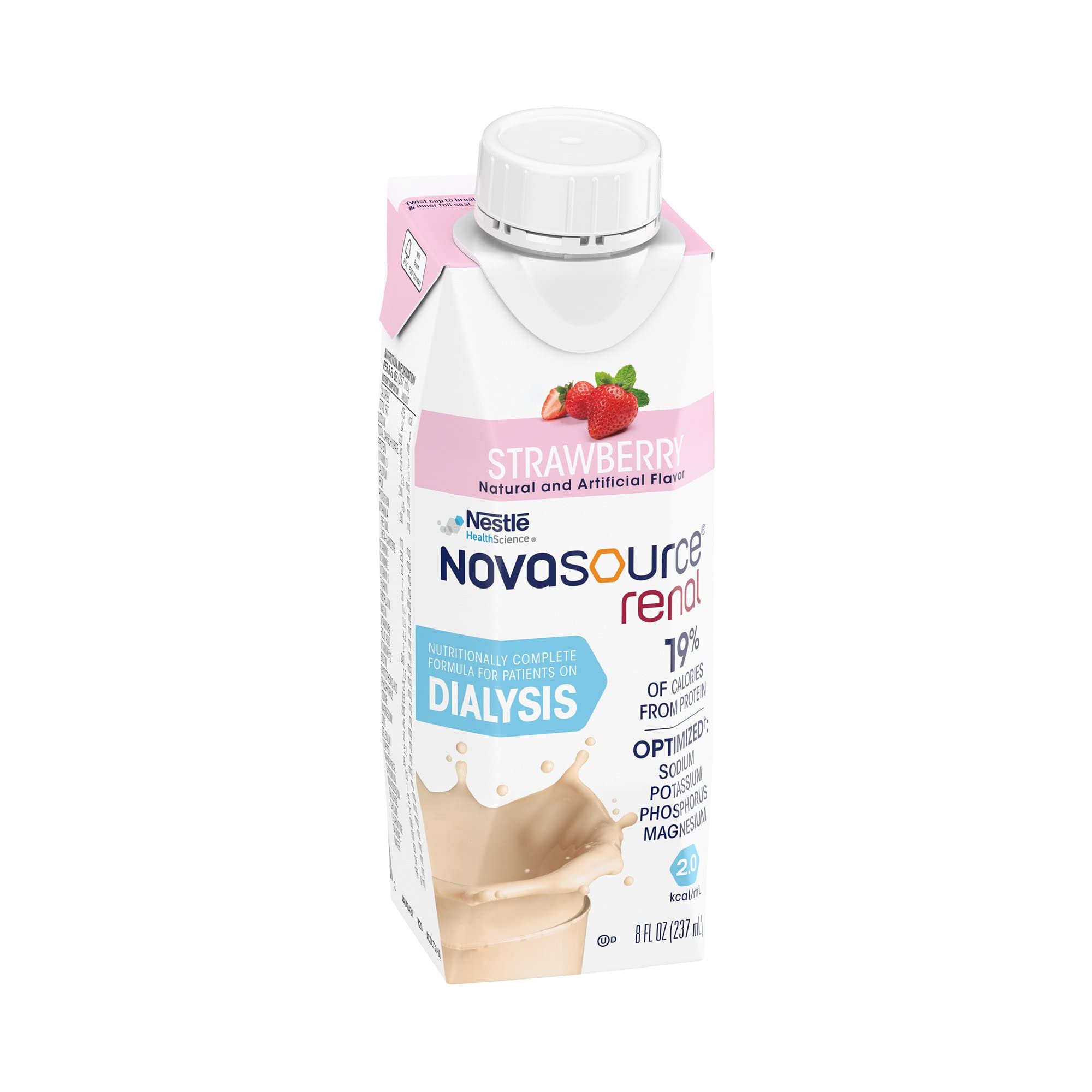 NovaSource Renal shake being poured into a glass for daily nutrition.