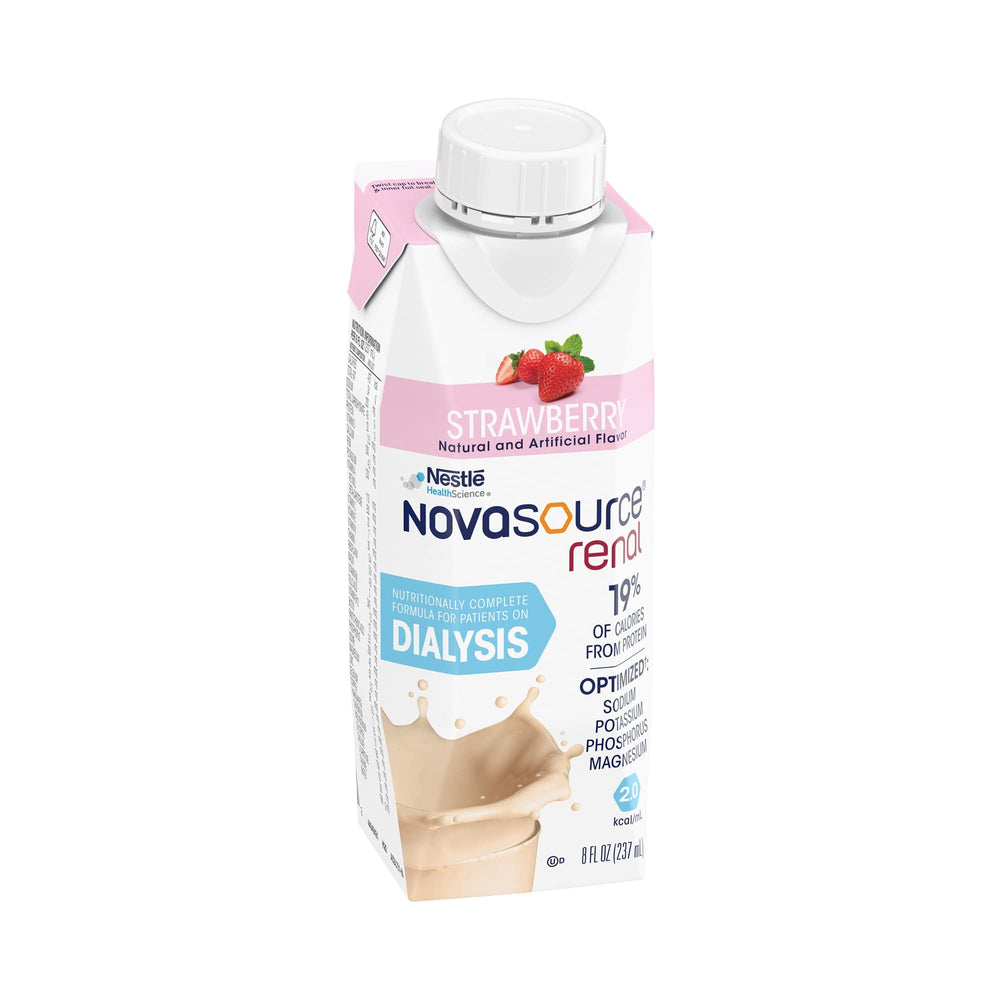 NovaSource Renal shake being poured into a glass for daily nutrition.