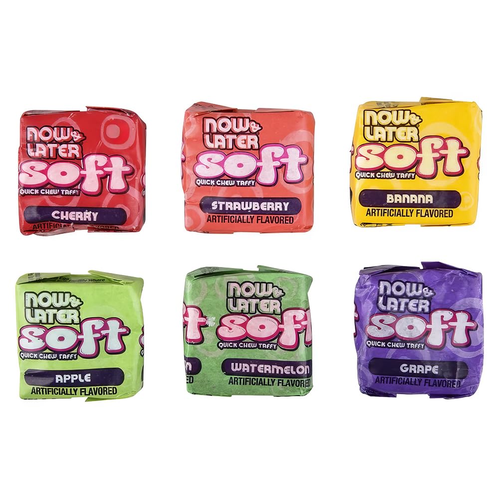 Now and Later Giant Soft Chewy Taffy Candy flavor variety invites tastings and exploration.
