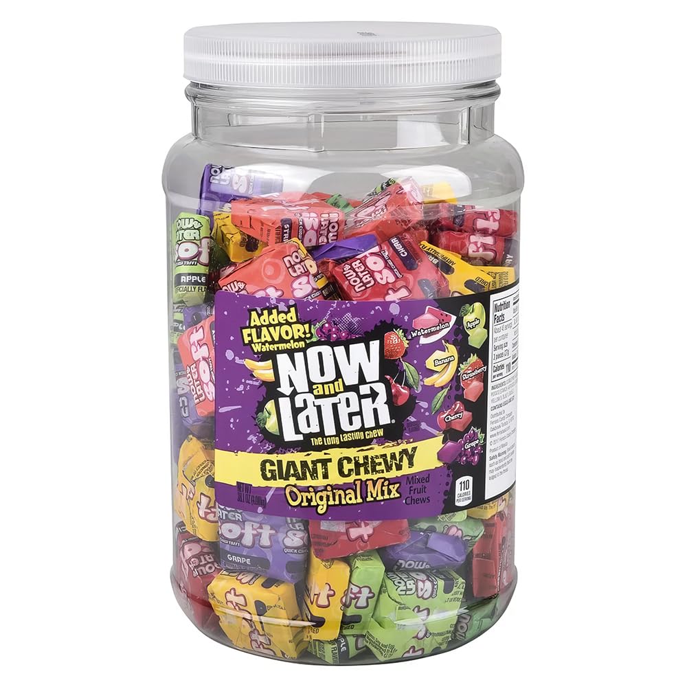 Now and Later Giant Soft Chewy Taffy Candy party platter ready for a colorful spread.