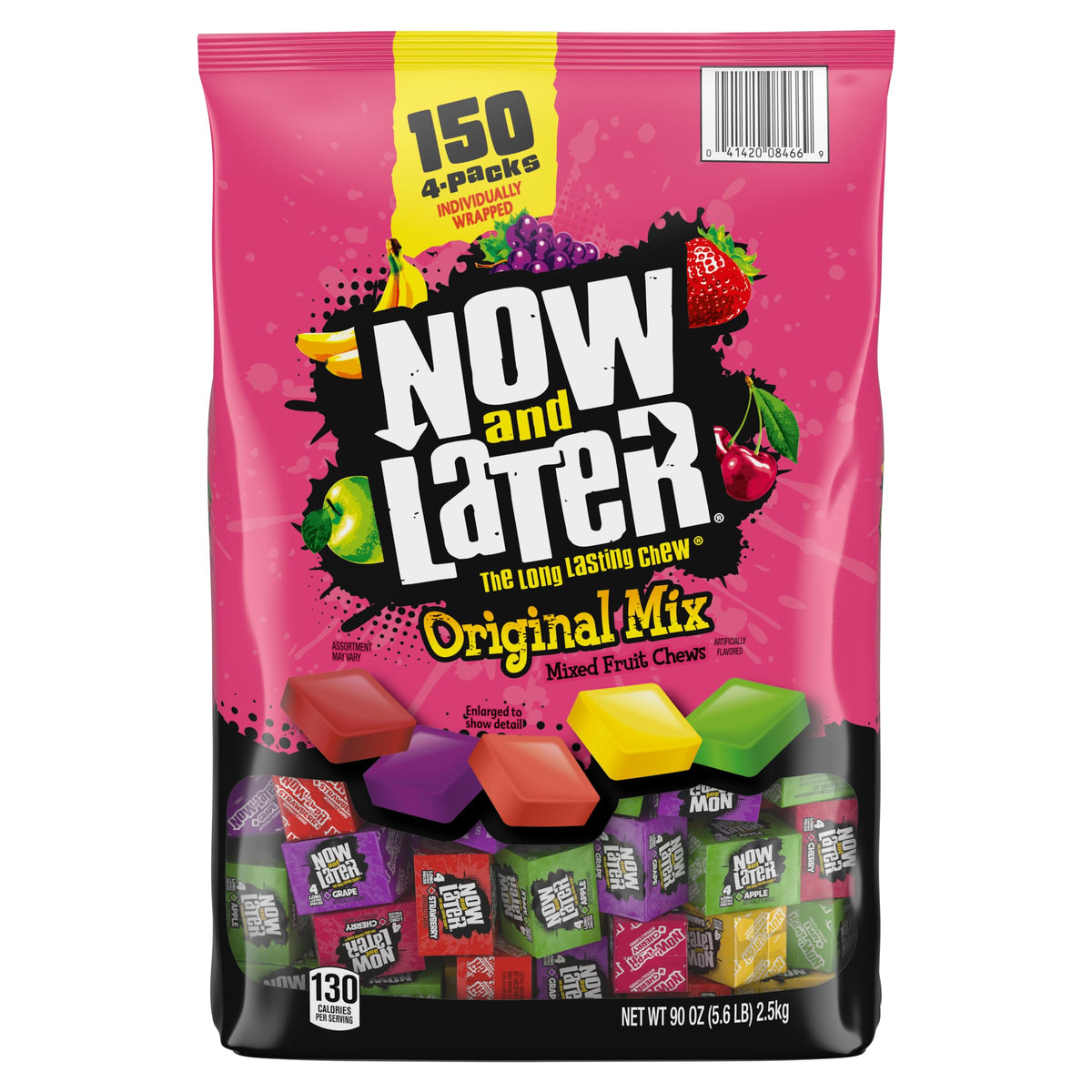 Now and Later Original Mix 150-count pack with mixed fruity flavors for sampling and sharing