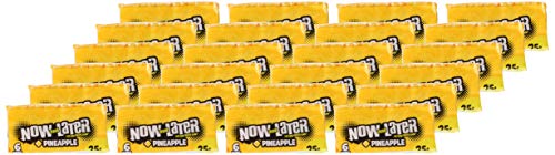Now and Later original pineapple taffy box shows bite-sized treats.