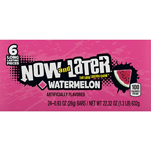 Bite-size Now and Later Watermelon pieces highlight long-lasting chew