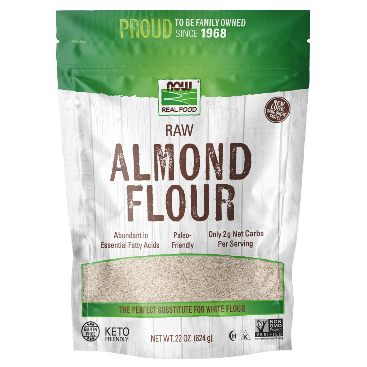 NOW Foods Almond Flour pour: smooth, low-carb ingredient ideal for keto baking