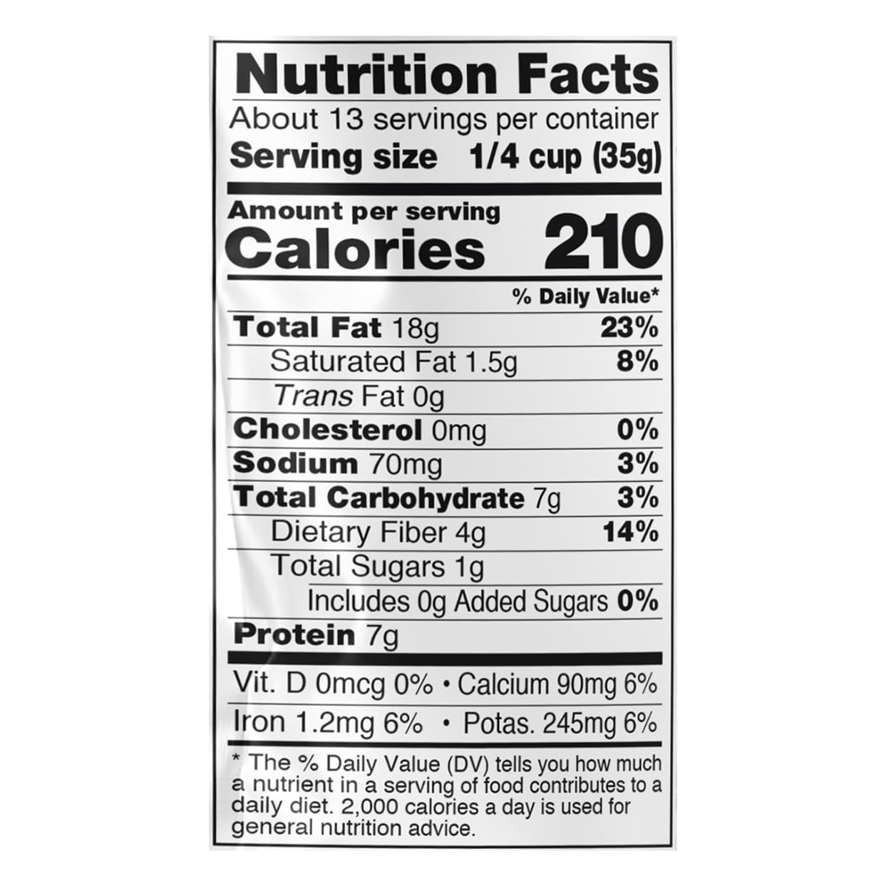NOW Foods almonds serving size 1/4 cup for portion control