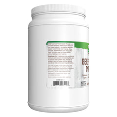 NOW Foods beef gelatin powder dissolves in hot water for desserts.