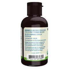 NOW Foods BetterStevia Organic Liquid label closeup highlighting organic stevia.