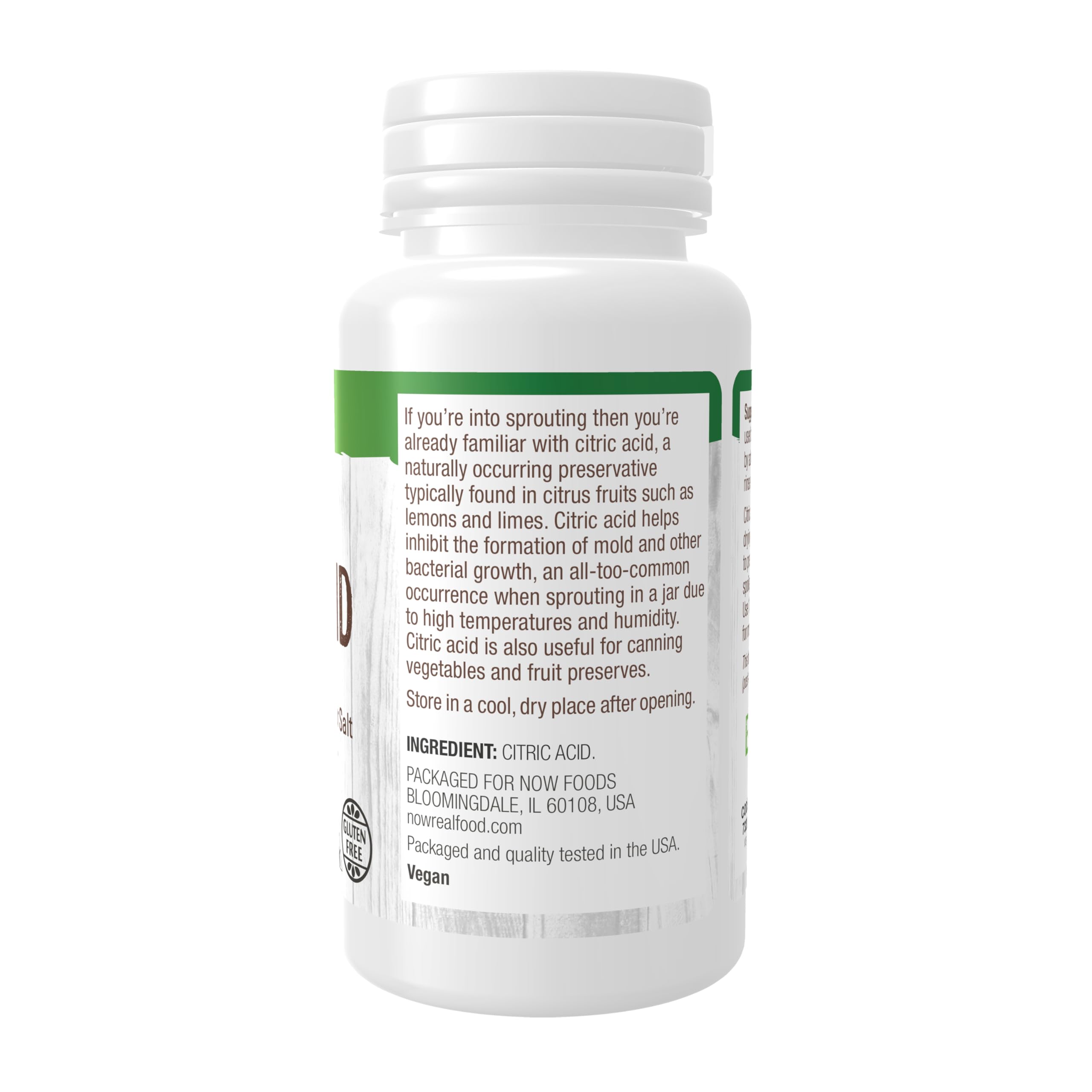 NOW Foods Citric Acid salt substitute; suitable for canning and flavoring